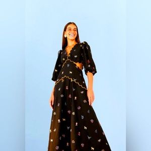 Farm Rio Zodiac Cross stitch dress